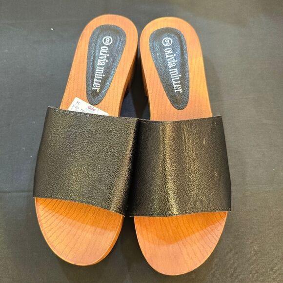 BRAND NEW OLIVER MILLER WOMEN'S HEELS SLIP-ON OPEN-TOE PLATFORM SANDAL - Picture 3 of 13